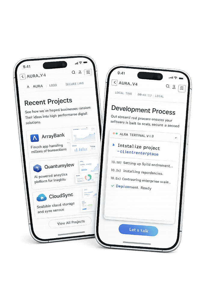 Aura Systems Mockups